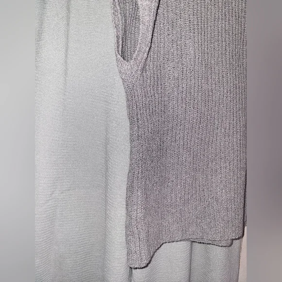 Free People Freya Set-Gray Wide-Leg Pants and matching cropped sweater NWT - Picture 10 of 11